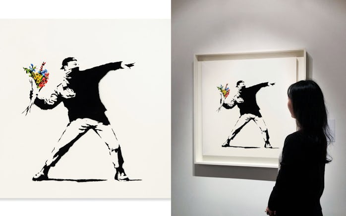 A piece by artist Banksy sold at auction for $12.9 million and can be purchased using cryptocurrency...