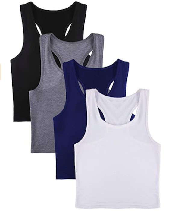 Boao Basic Crop Tank Tops (4-Pack)