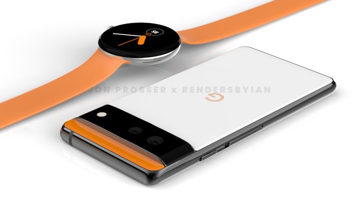 Leaked Pixel 6 and Pixel Watch image renders