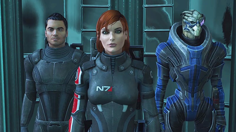 Three characters from Mass Effect Legendary Edition