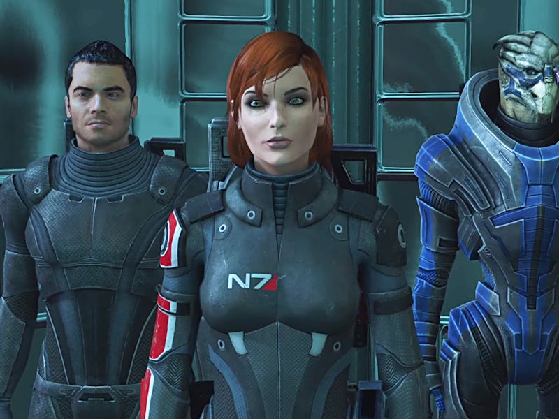 Three characters from Mass Effect Legendary Edition
