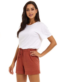 KINGFEN Elastic Waist Shorts