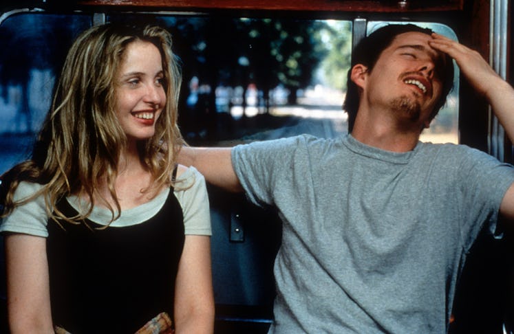 Julie Delpy and Ethan Hawke in "Before Sunrise" movie