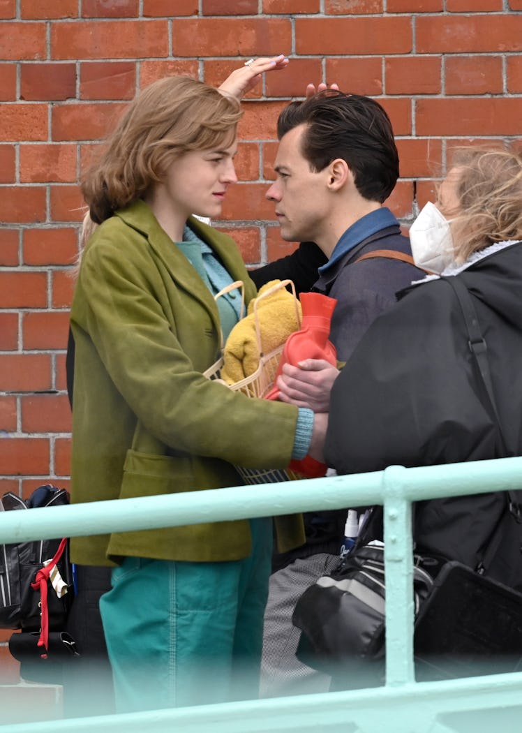 Harry Styles and Emma Corrin getting close