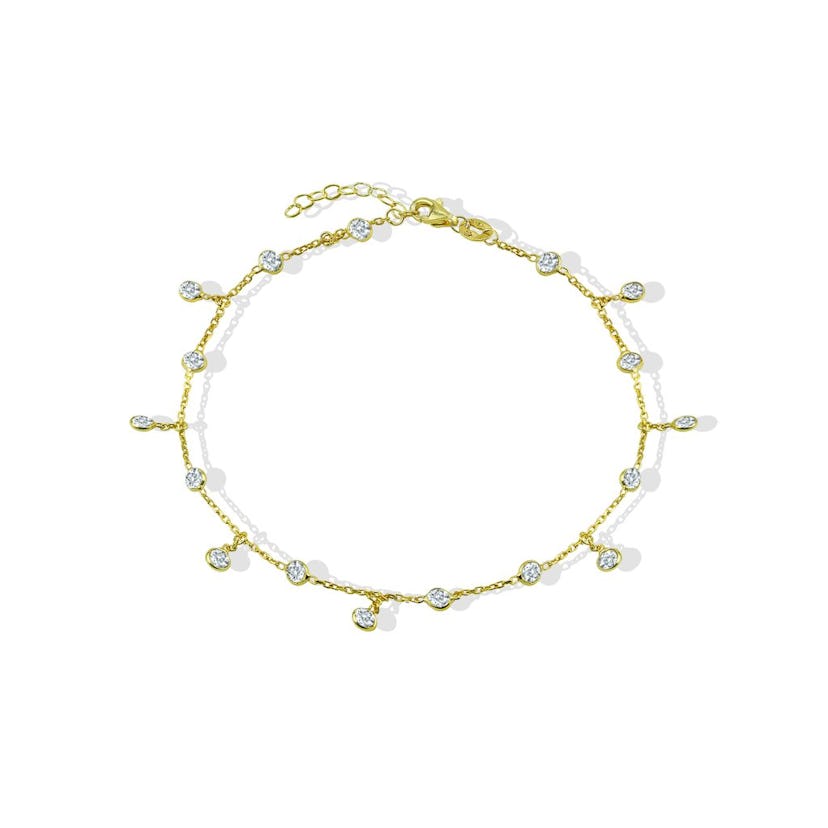 THE CIRCLE CZ CHARM ANKLET