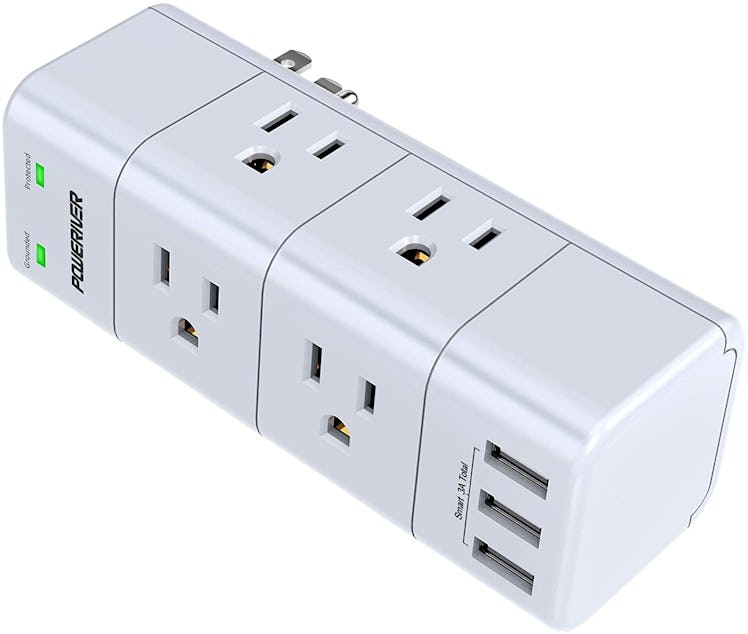 POWERIVER Power Strip with 6 Outlet Extender