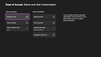 Xbox Ease of Access screenshot