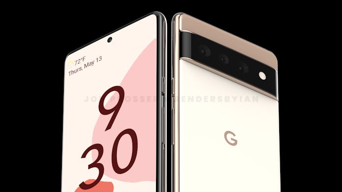 Leaked Pixel 6 and Pixel 6 Pro in champagne images 