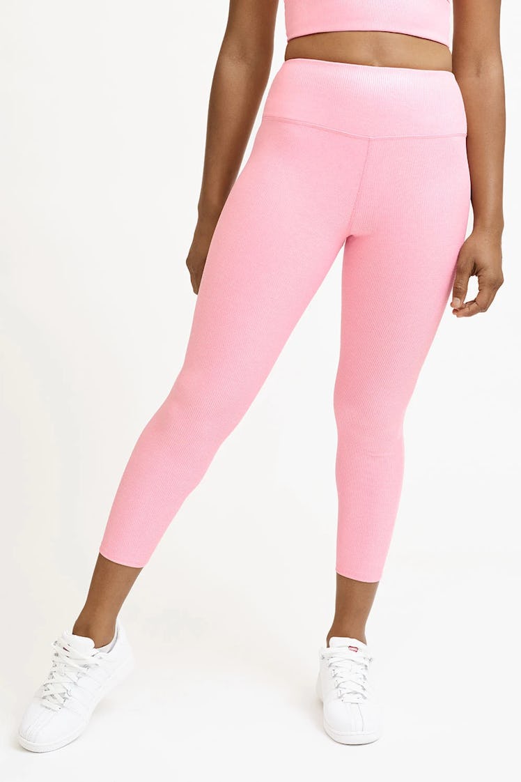 Stay Glossy 7/8 Legging In Iridescent Pink