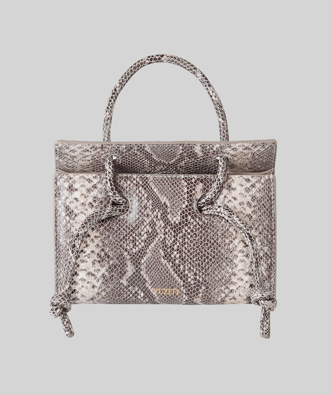 Mini Taco Snake-Embossed Crossbody Bag