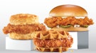 Hardee's and Carl's Jr.'s Hand-Breaded Chicken Sandwich lineup includes a waffle bun option.