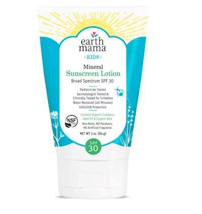 Earth Mama Kids Mineral Sunscreen Lotion, SPF 30 