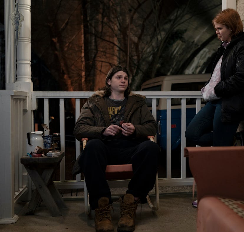 Jack Mulhern and Mackenzie Lansing in HBO's Mare of Easttown