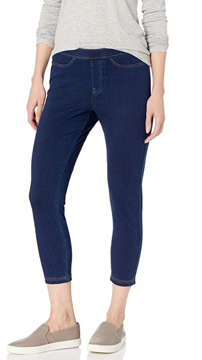 No Nonsense Classic Denim Capri Leggings 