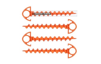 Orange Screw: The Ultimate Ground Anchor (Set Of 4)