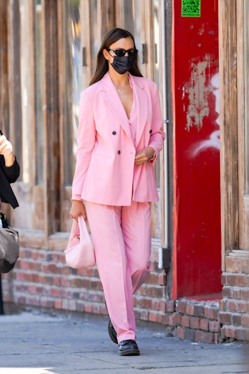 Irina Shayk is seen in the West Village on May 14, 2021 in New York City.