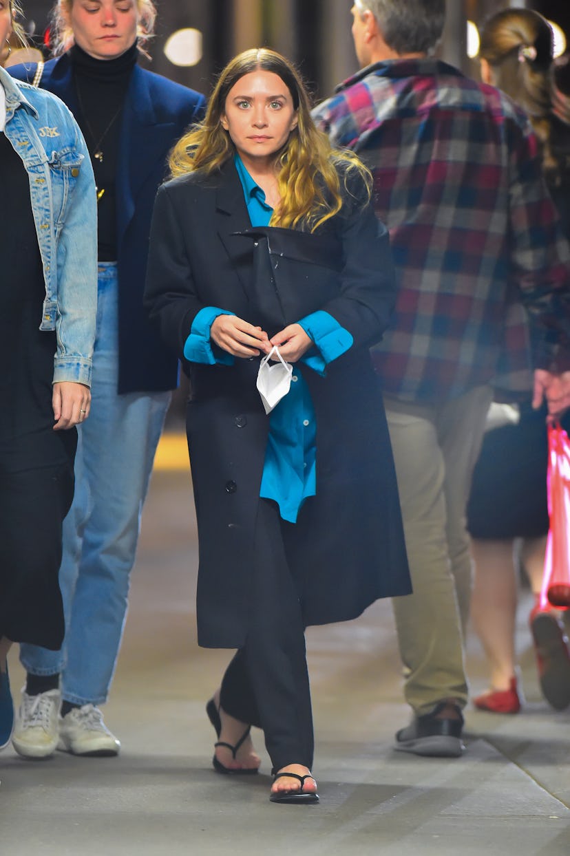 Ashley Olsen is seen out walking home late evening after dinner in Manhattan on May 14, 2021 in New ...