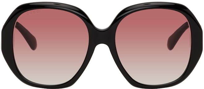 Black Oversized Round Sunglasses