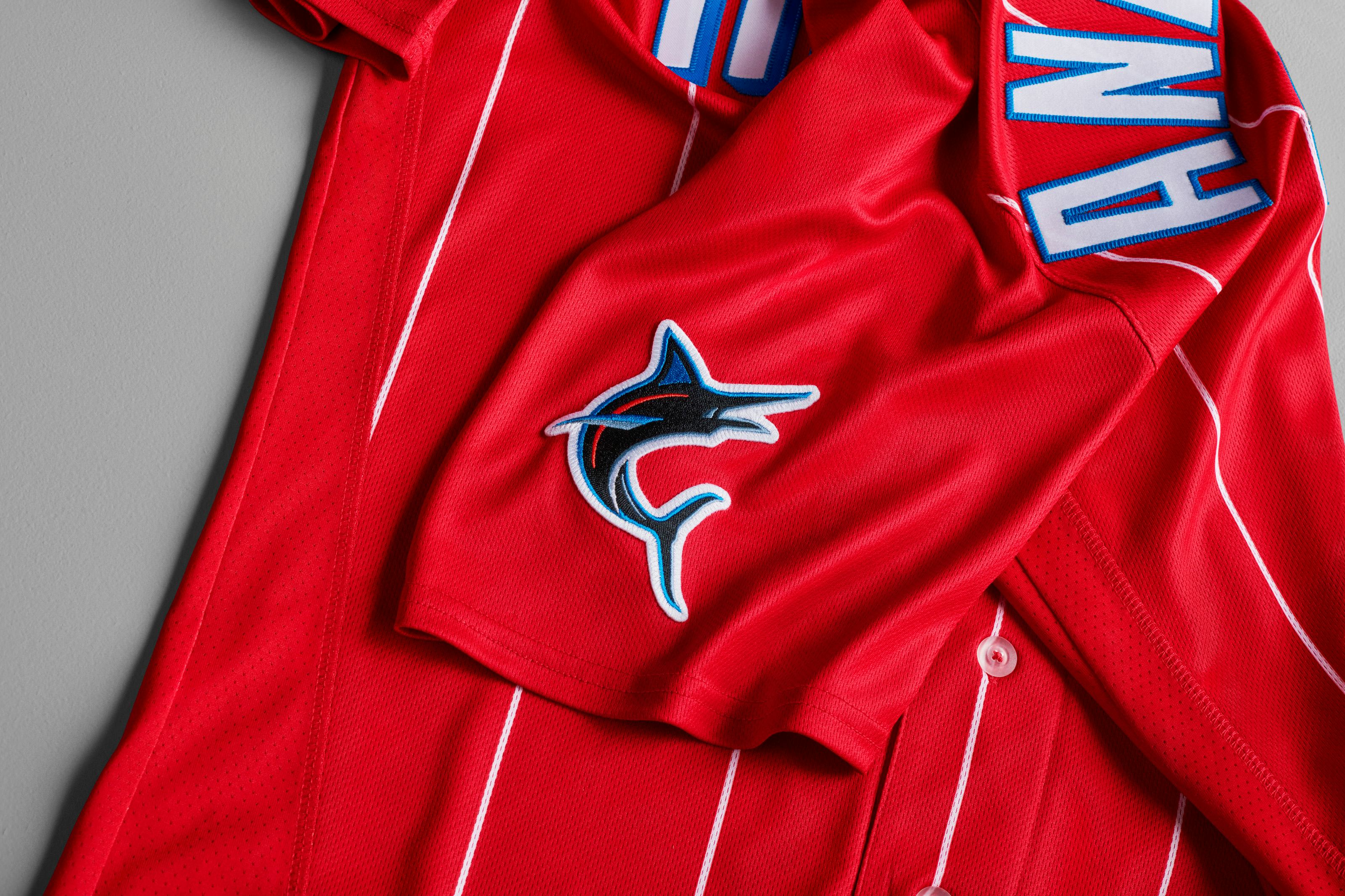 marlins red jersey