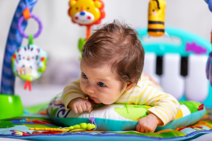 Baby laying on the Best Tummy Time Mat