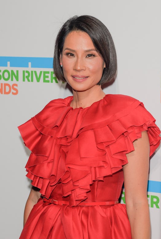 NEW YORK, UNITED STATES - 2019/10/17: Lucy Liu wearing dress by Greta Constantine attends Hudson Riv...