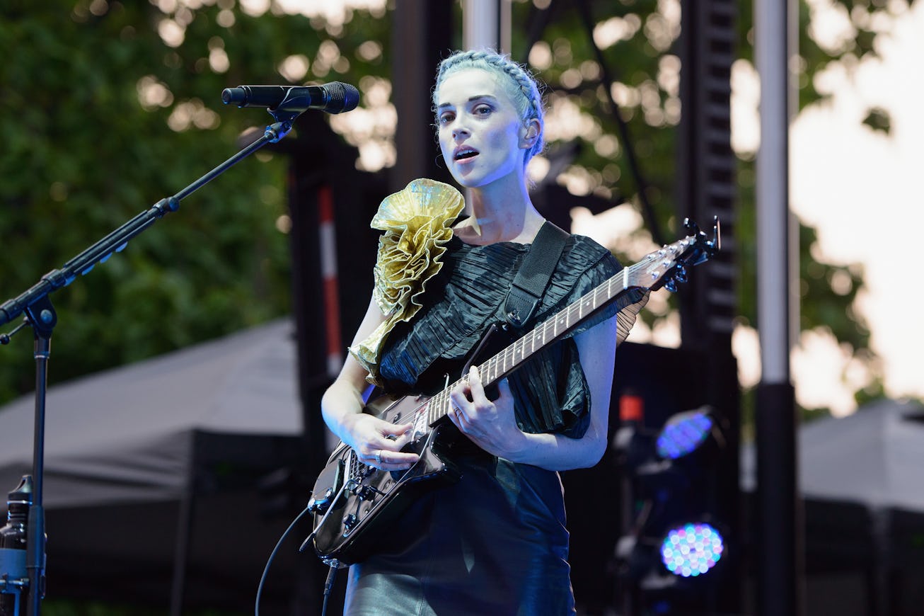 St. Vincent performs during Pitchfork Music Festival at Union Park on July 19, 2014 in Chicago, Ill...