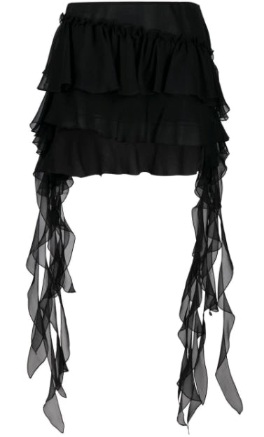 Ruffle-Detail Short Skirt