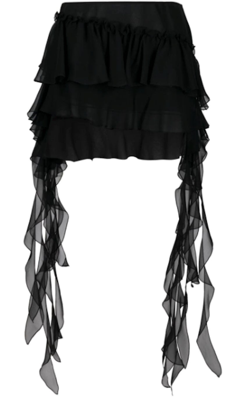 Ruffle-Detail Short Skirt