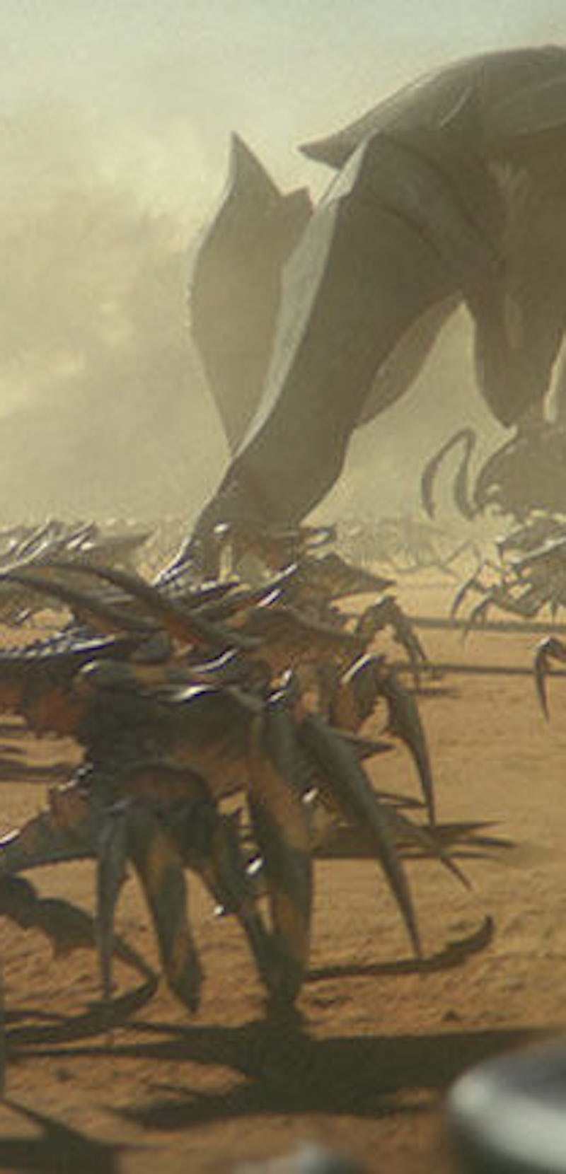 Battlefield full of bugs from Starship Troopers