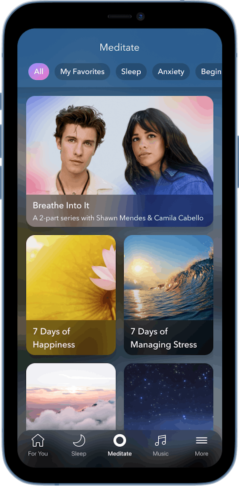 Shawn Mendes & Camila Cabello on the Calm app