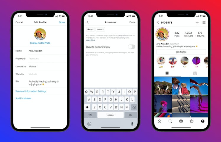 You can request missing pronouns on Instagram.