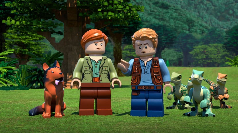'Legend of Isla Nublar' features animated Lego mini-figures in the roles first seen in 'Jurassic Wor...