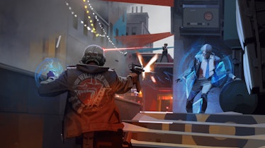 deathloop concept art featuring colt in action