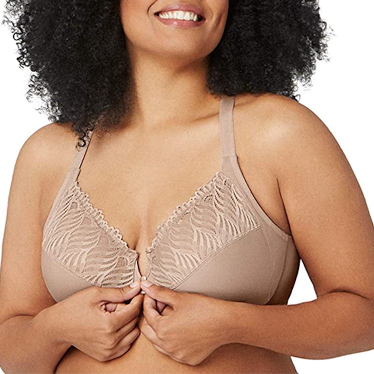 Glamorise Full Figure Front Close T-Back Wonderwire Bra