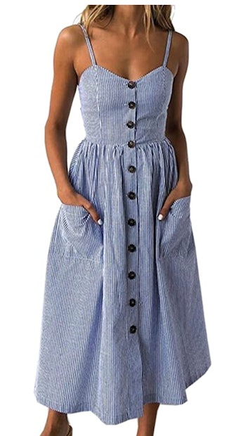 Angashion Midi Dress with Pockets