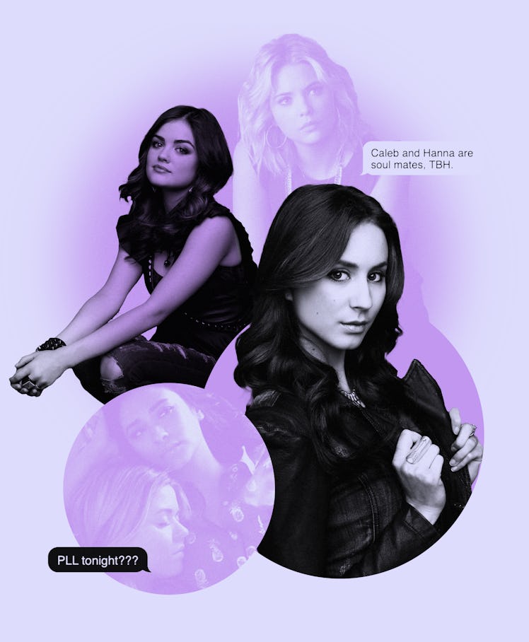 Collage of three main characters from Pretty Little Liars