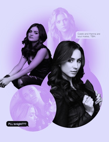 Collage of three main characters from Pretty Little Liars