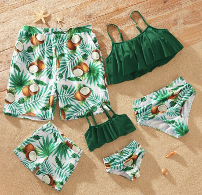 Coconut Print Family Matching Swimsuits