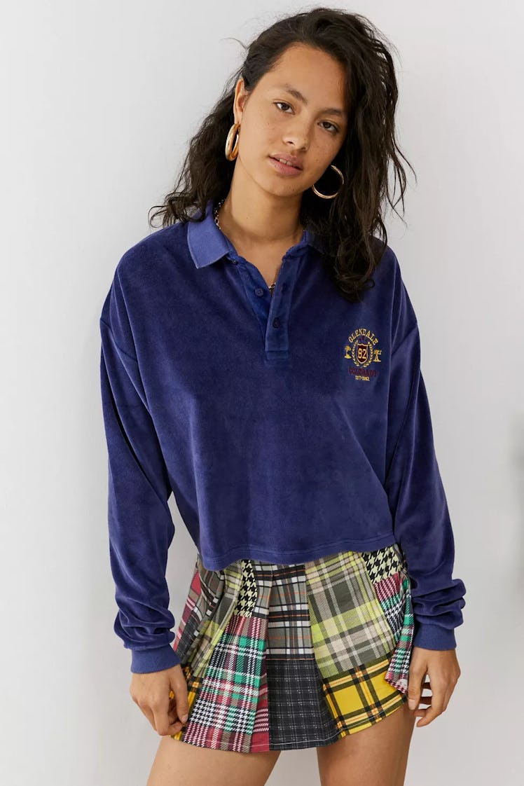 UO Glendale Velour Rugby Shirt
