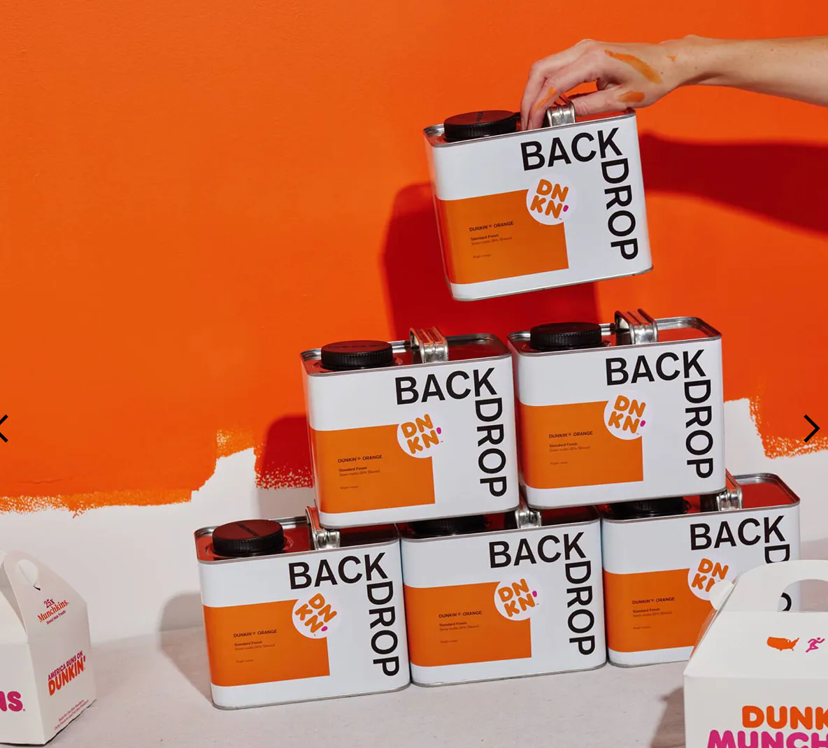 Dunkin' x Backdrop's Paint Collection Features So Much Pink & Orange