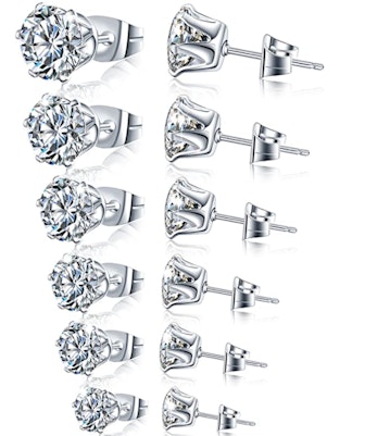 Manufac CZ Earrings (6 Pairs)