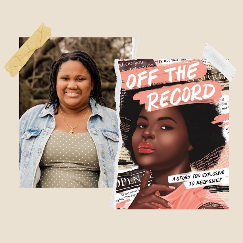 Author Camryn Garrett and the cover of her book, 'Off the Record.'