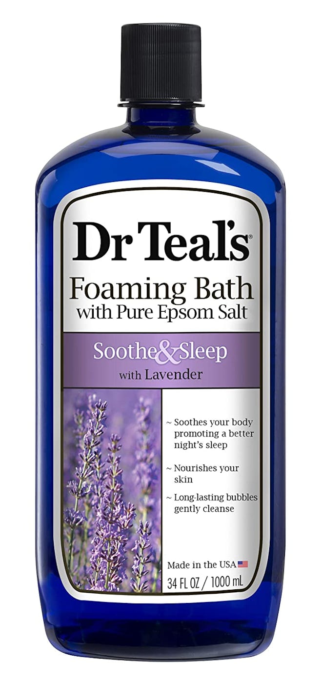 Dr Teal’s Foaming Bath With Pure Epsom Salt, Soothe & Sleep With Lavender (34 Fl Oz)
