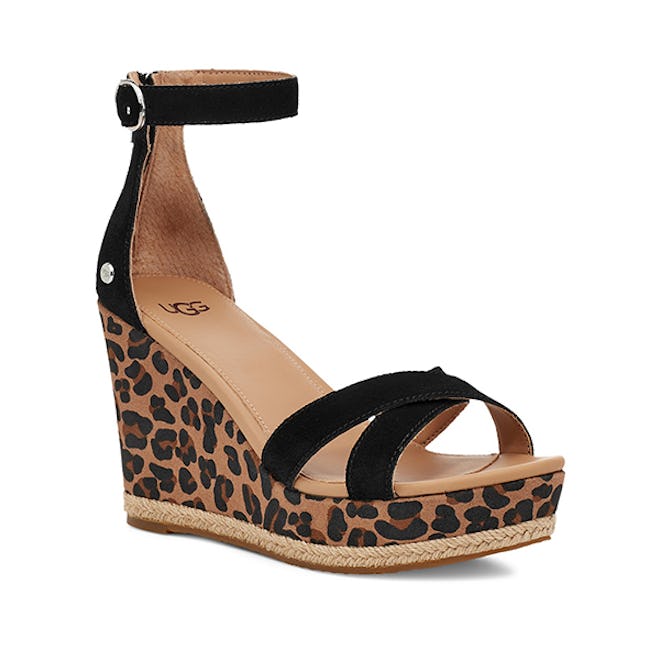 Ezrah Leopard-Print Wedge Sandals