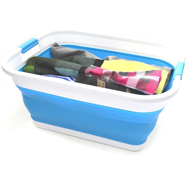 SAMMART Collapsible Plastic Laundry Basket