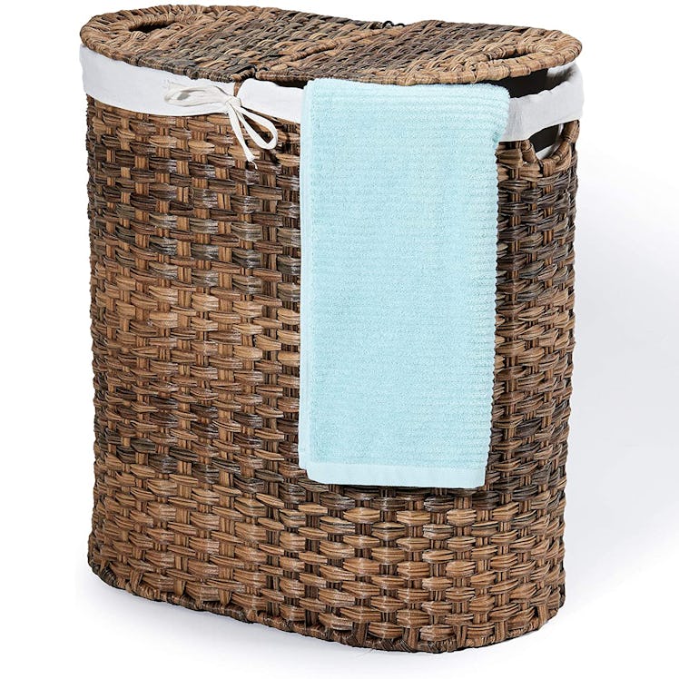 Seville Classics Hand-Woven Oval Laundry Sorter