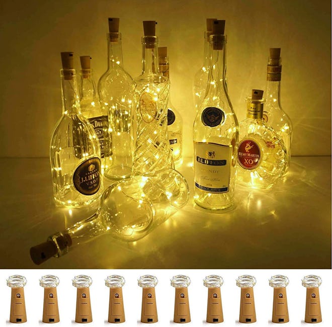 LoveNite Wine Bottle Lights with Cork (10-Pack)