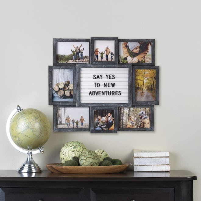 Melannco Customizable Letterboard 8-Opening Photo Collage