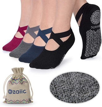 Ozaiic Non Slip Socks (4-Pack)