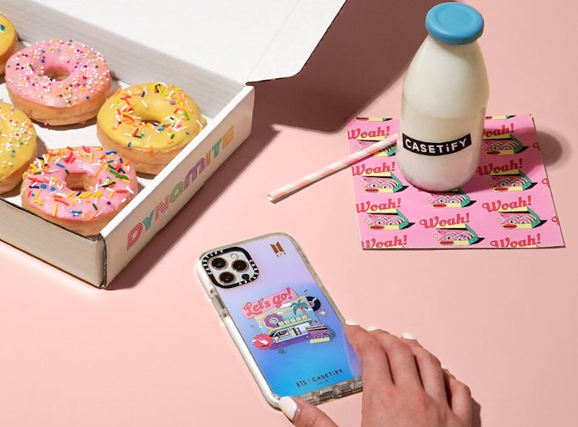 The newest BTS x Casetify collection features "Dynamite"-inspired phone accessories.
